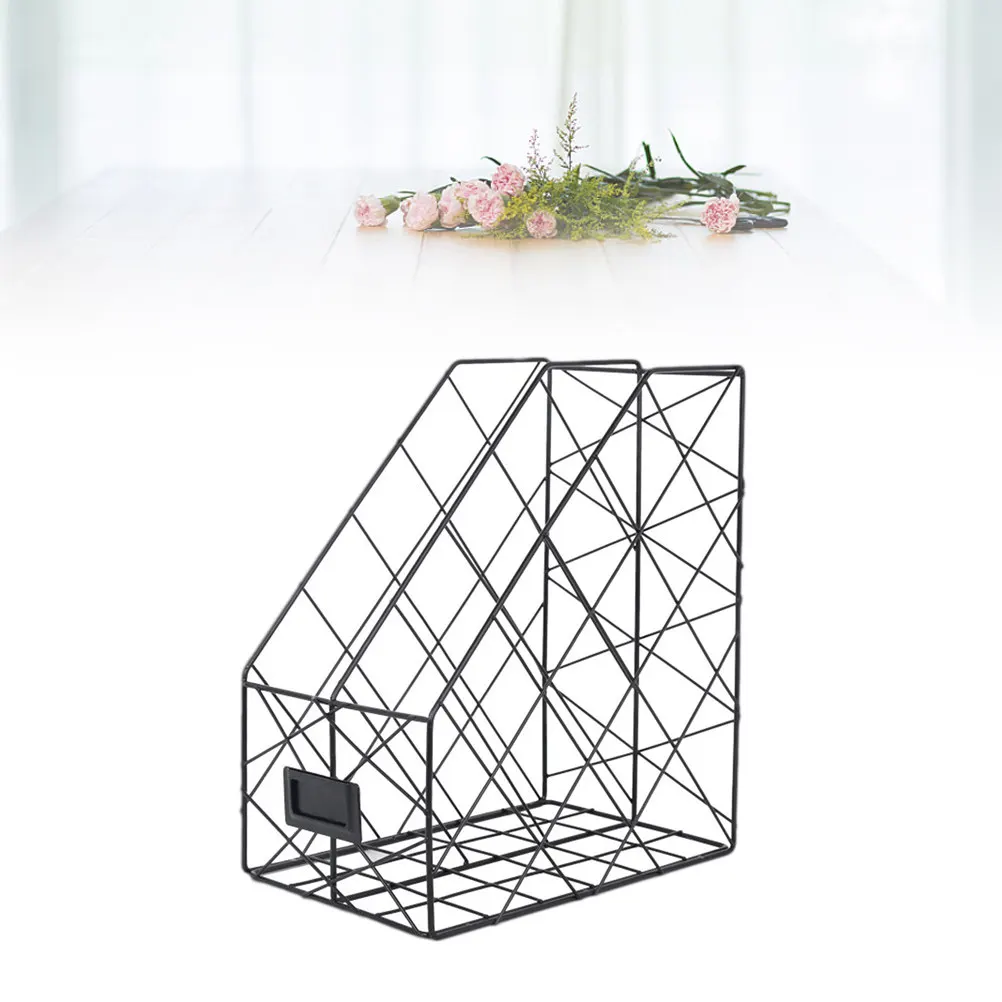 

Nordic Style Wrought Iron Desktop Organizer for Files Documents Magazines Books Letters Keeps Desk Tidy Space Saving Document
