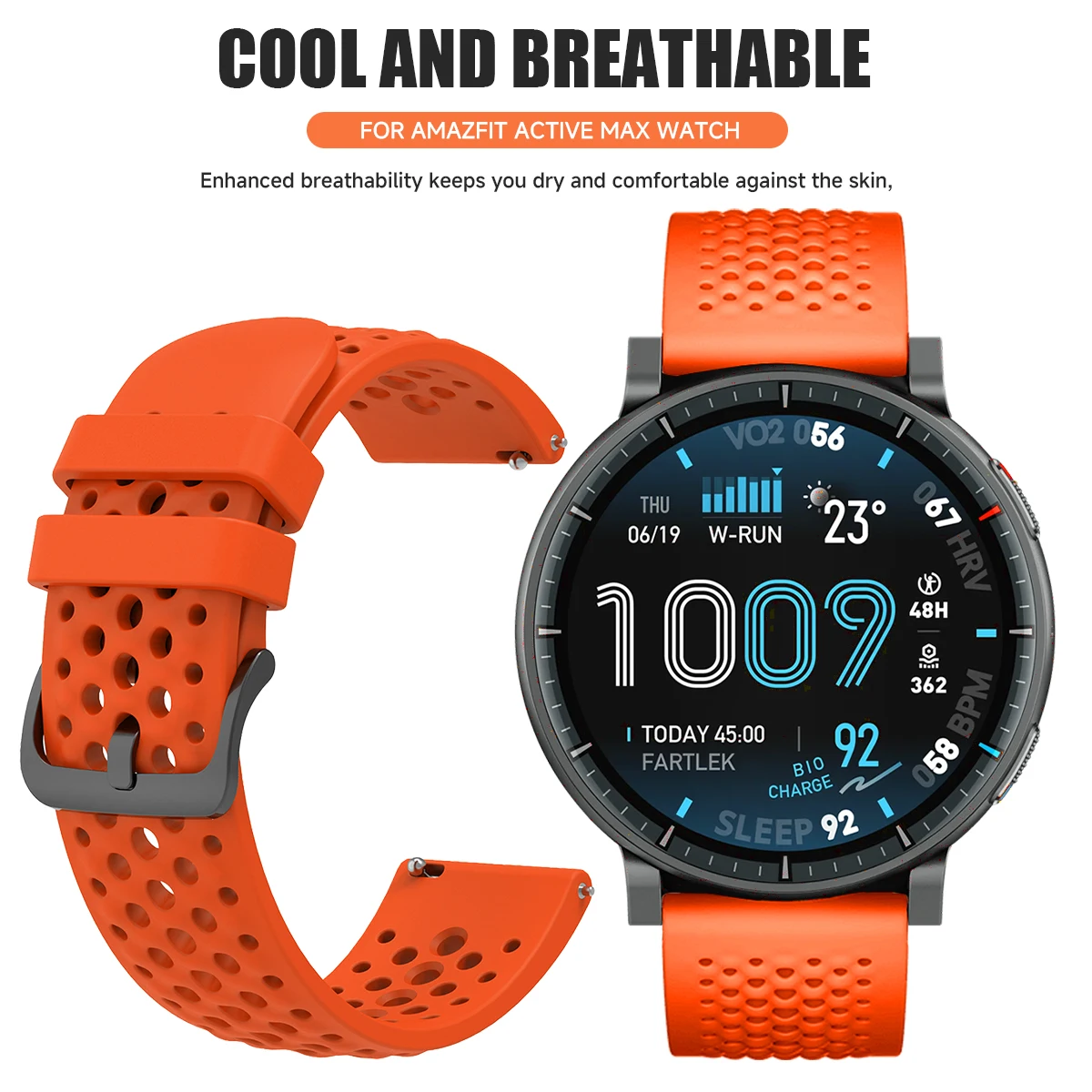 Silicone Strap for Amazfit Active Max Breathable Sports Watchband Band for Amazfit Active Max Wrist Bracelet Accessories