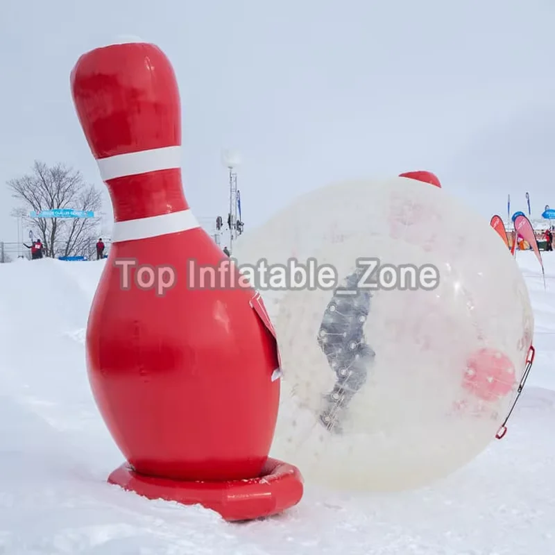 Palla da bowling gonfiabile da 6 piedi/1,8 metri di altezza, gioco con palla da bowling gigante, gioco da bowling Zorb umano