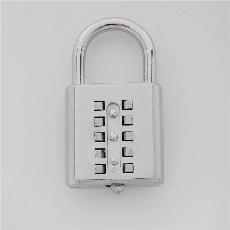 

AA84 3X Anti-Theft Button Combination Padlock Digit Push Password Lock Zinc Alloy Security Lock Suitcase Luggage Coded Lock
