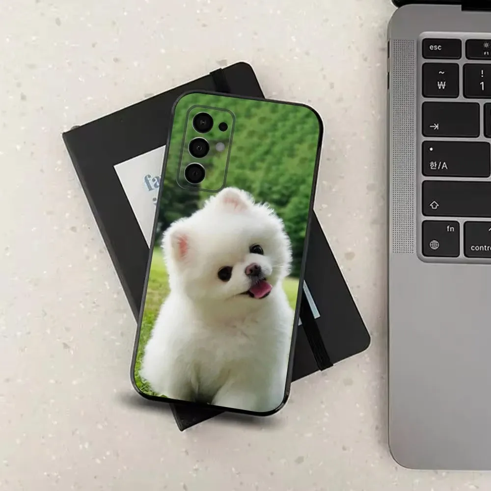 Cute Maltese Dog Phone Case For Samsung Galaxy A91,A80,A73,A72 ,A71,A53A52,A32 ,A31A22,A21s,A20,Black Cover