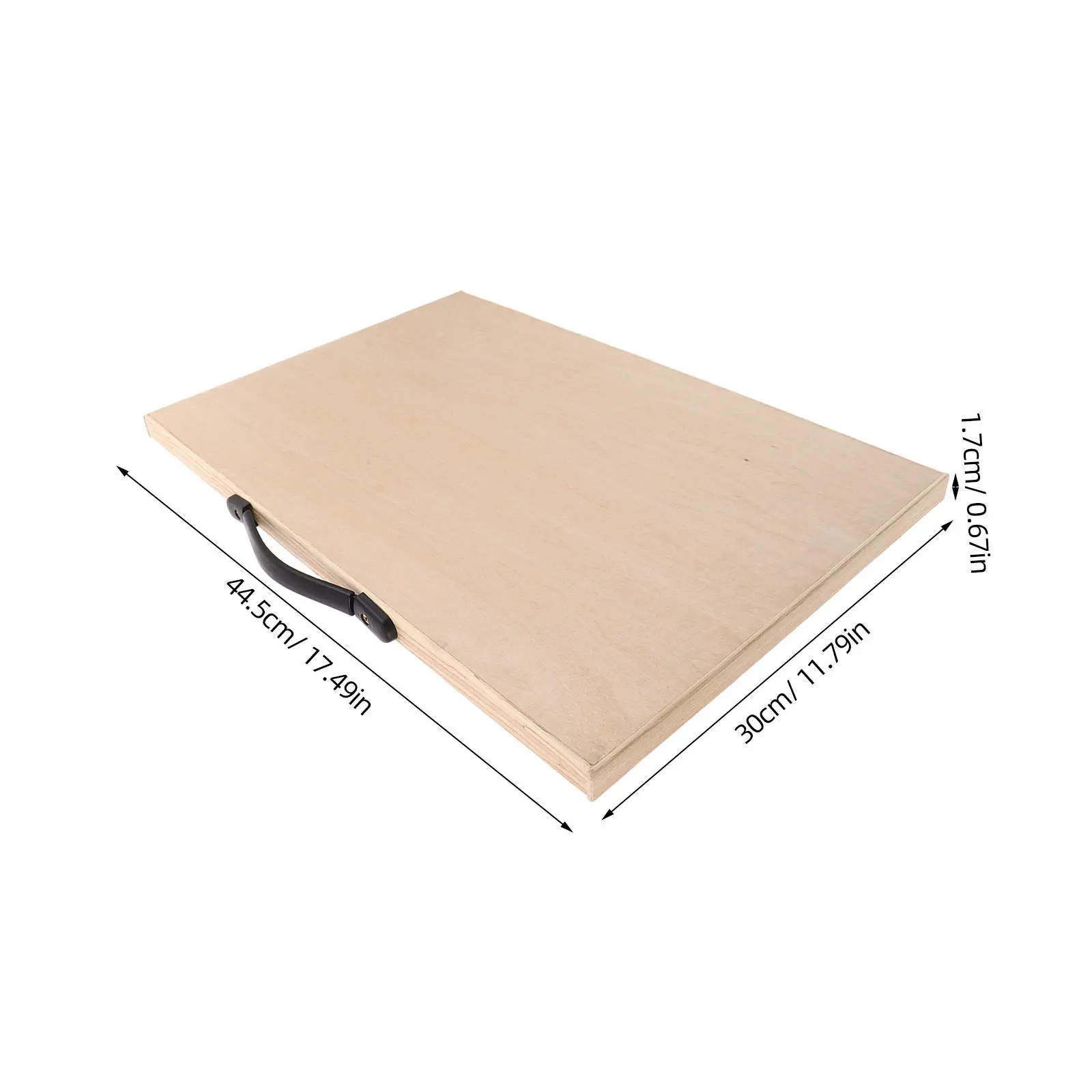 Solid Wood Sketch Board 17.4x11.7x0.6 Smooth Surface Professional Drawing Board Portable for Indoor Outdoor Use
