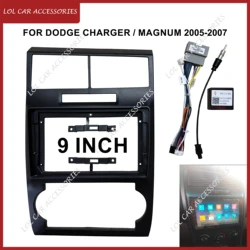 Fascias de 9 pulgadas para Dodge Charger / Magnum 2005-2007, Radio de coche estéreo, Android, reproductor MP5, carcasa GPS, Marco, unidad principal, cubierta de tablero
