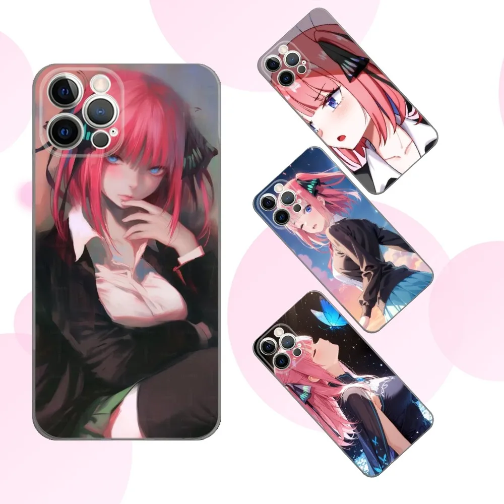 

N-Nino Nakano Anime Phone Case For iPhone 16e,16,15,14,13,12,11 Plus,Pro,Max,XR,XS,X,Plus,SE,Mini Transparent Soft Cover