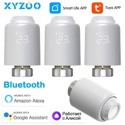 Vanne thermostatique Bluetooth, Tuya TRV, programmable, chauffage, régulateur de température, télécommande, commande vocale Alexa