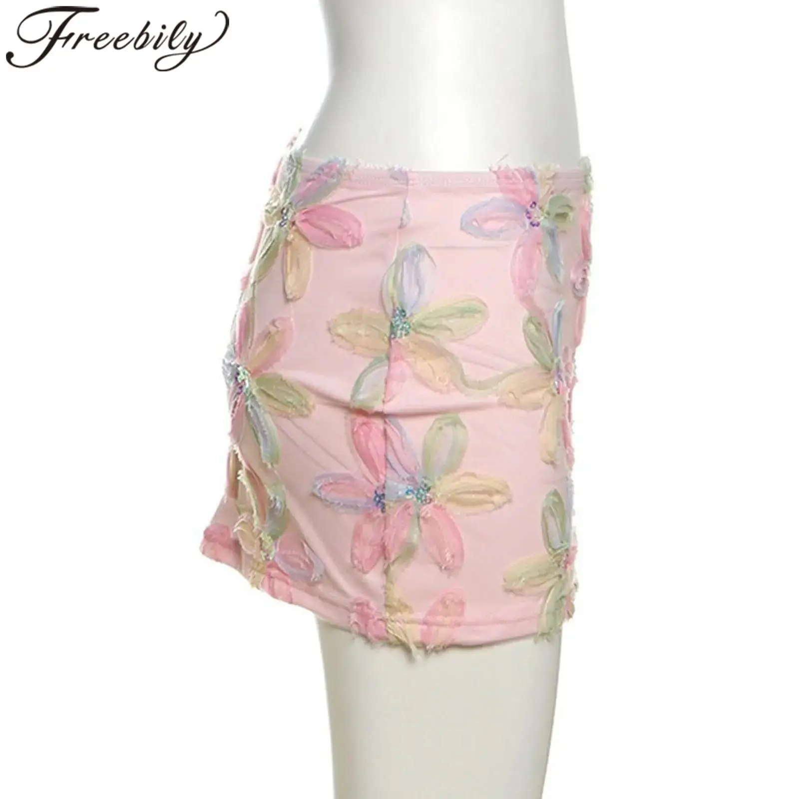 

Женская облегающая юбка с эластичным поясом, юбки с разноцветными цветами для отпуска, юбки с градиентным цветом для танцевальных вечеринок, летние сарафаны для девочек