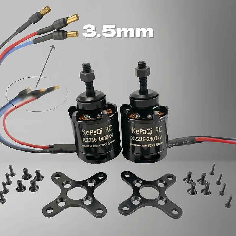 KPQ X2216 moteur sans balais à grande traction de haute qualité pour avions modèles RC 1400KV 2400KV Applications d'avion 3D