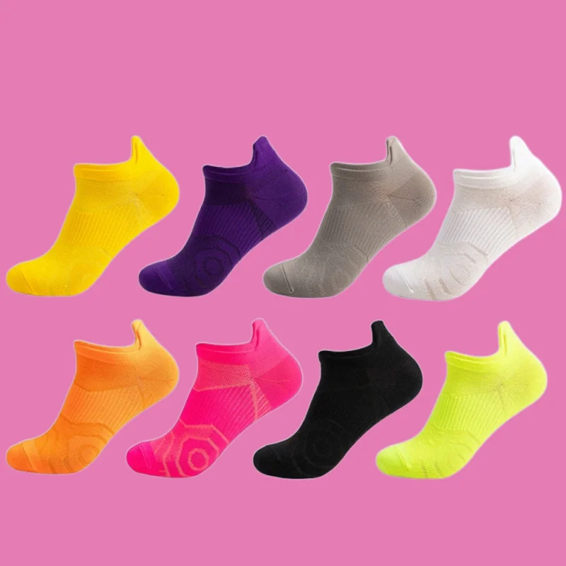 5 Pairs Summer Cotton Athletic No Sweat Sock Men Women Running Socks Anti Slip Sport Cycling Walking Outdoor Low Cut Sock