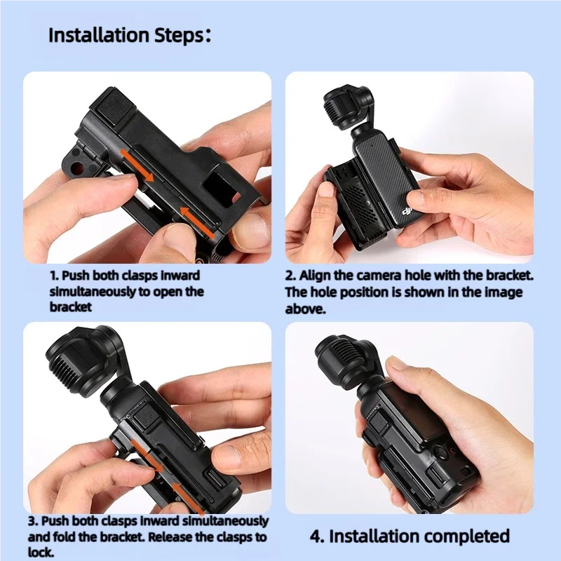 Ronkoen For DJI Osmo Pocket 3 Detachable Magnetic Plate Adjustable Base Mount for DJI Pocket 3 Magnetic Mount Protective Case