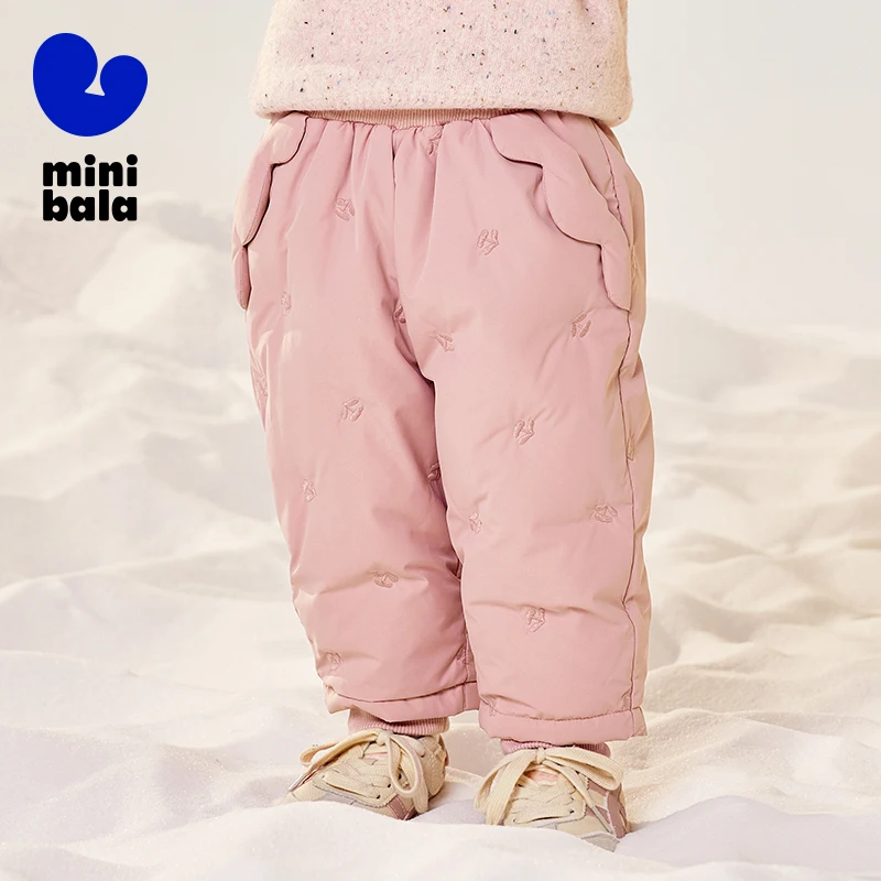 

Mini Bala Kids Pants 2025 Winter New Water Resistant Down Filled Warm Trousers