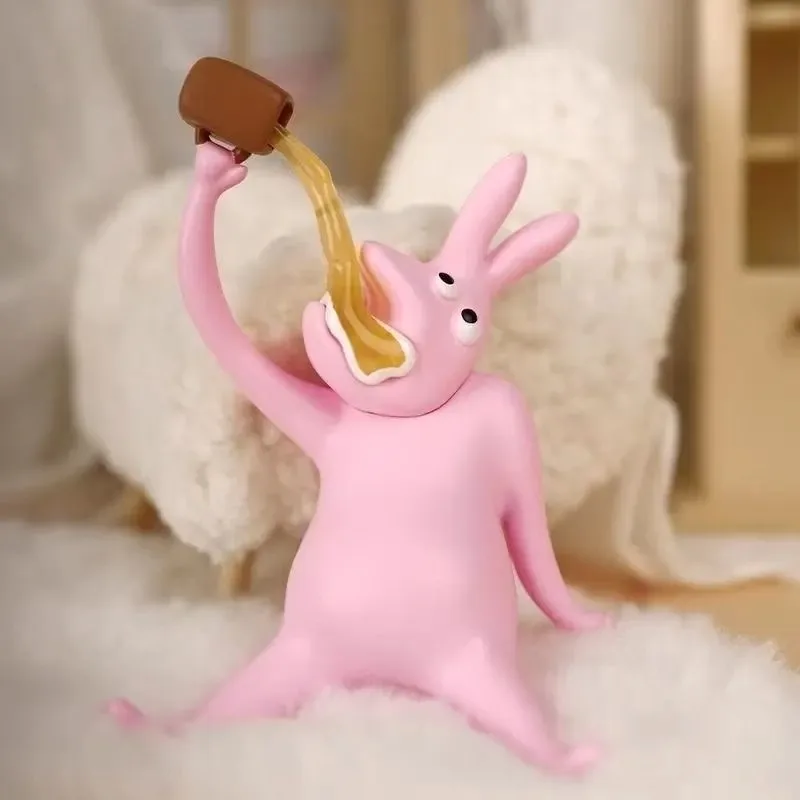 QNEW Hot Pink Rabbit Blind Box wacky abstract Series Mysterious Box Toys Cute Fashion Action Figures Cartoon Decor Surprise Gift view 4