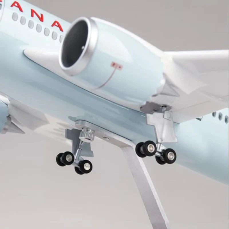 Modellino di Aereo B787 Air Canada per Bambini, Scala 1:43, con Luci e Carrello di Atterraggio, da Collezione