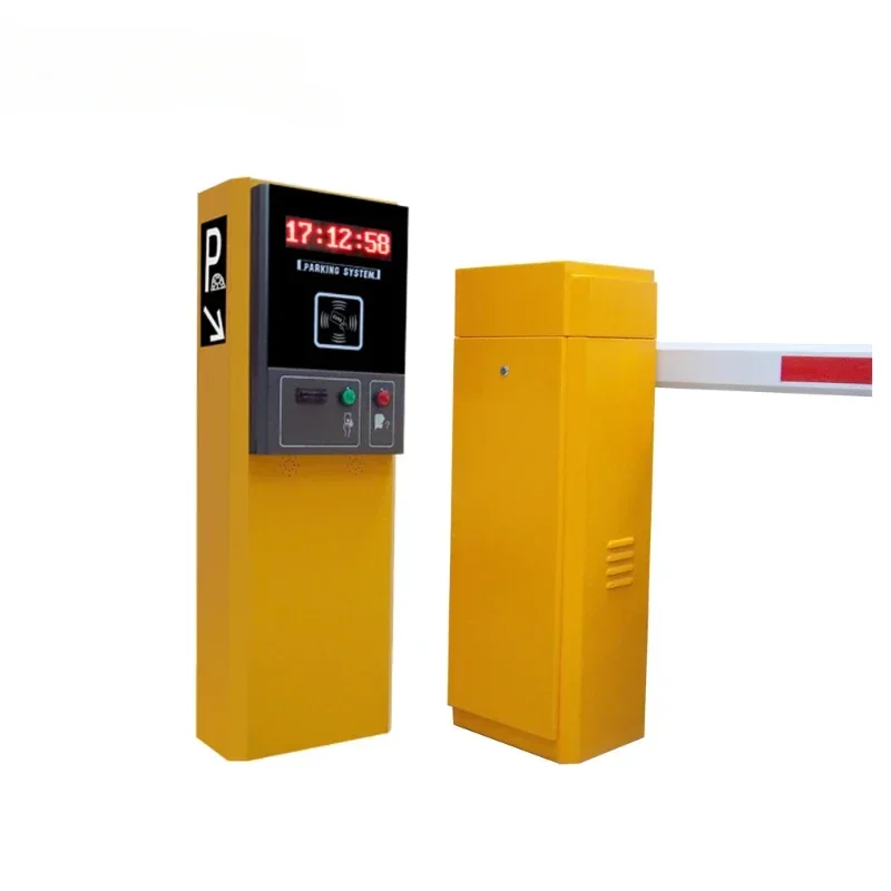 Ticket machine obstacle door parking management system