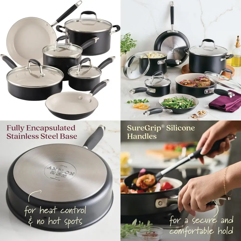 

Confident Cooking with Anolon's Advanced Ceramic Nonstick Cookware - PFAS-Free, Induction Ready, Dishwasher Safe