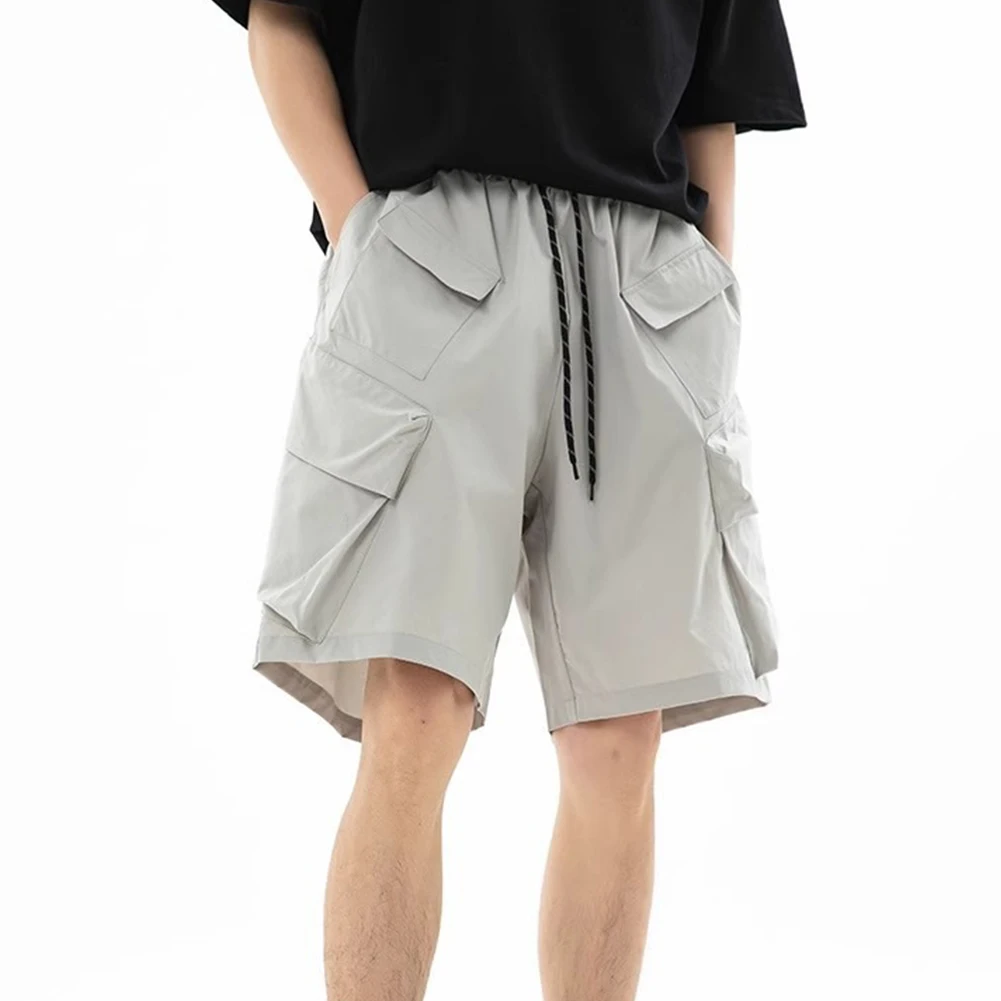 2XL Multi-pocket Shorts Knee Length Shorts For Men Summer Shorts Summer Cargo Shorts High Street Fashion Applicable For Sports