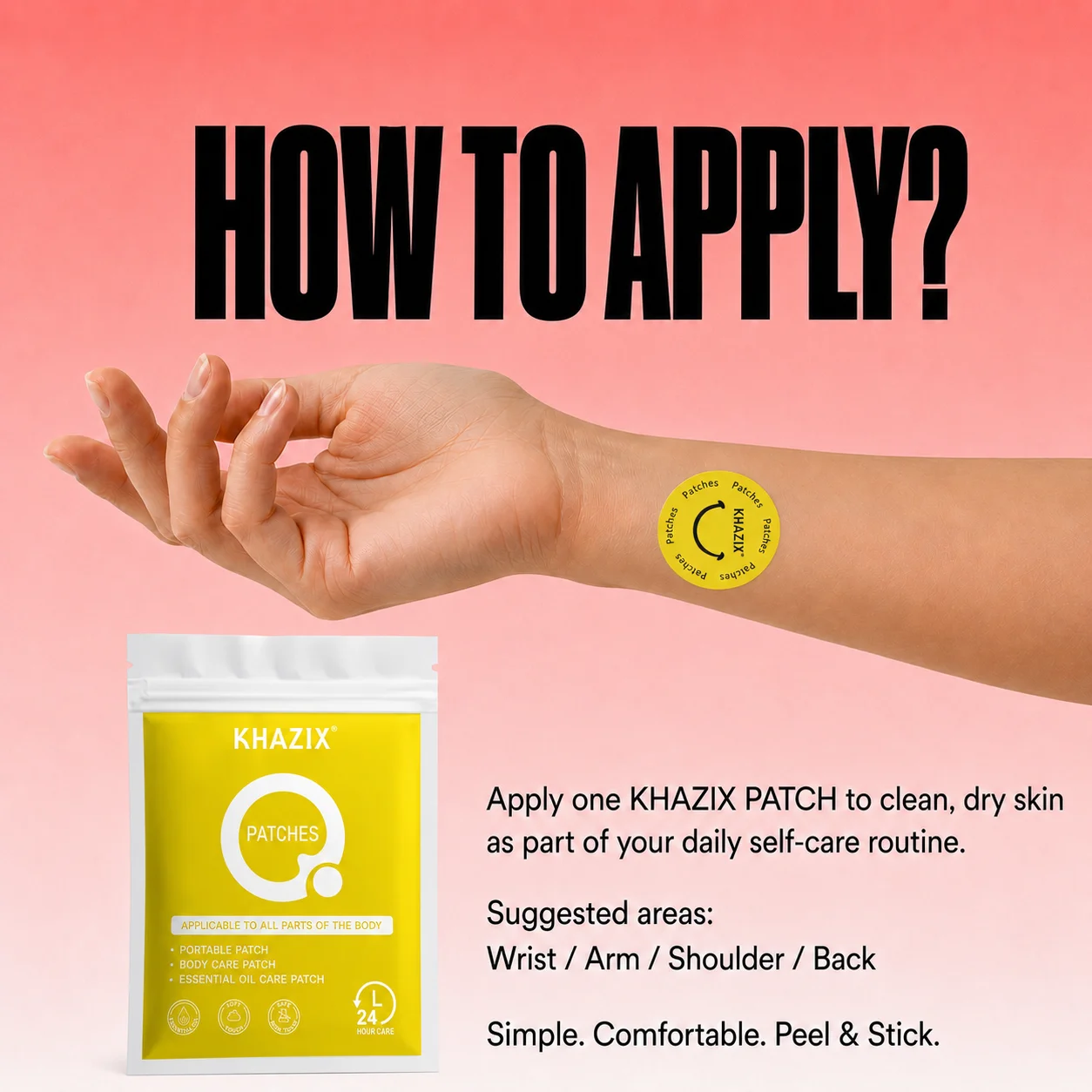 30Pcs Energy Patches Natural Ingredients Vegan Friendly Daily Energy Boost Patch Portable Body Stickers for Work Travel Sports