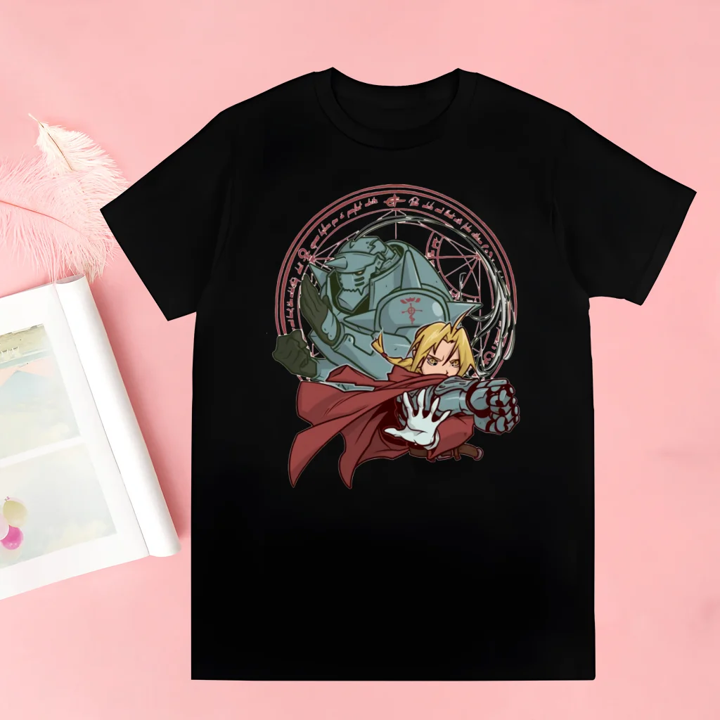 

fullmetal alchemist T-Shirt Men Short Sleeve Summer Fashion Tshirt Casual White T Shirt Fashion Tee Shirt O-Neck Tops