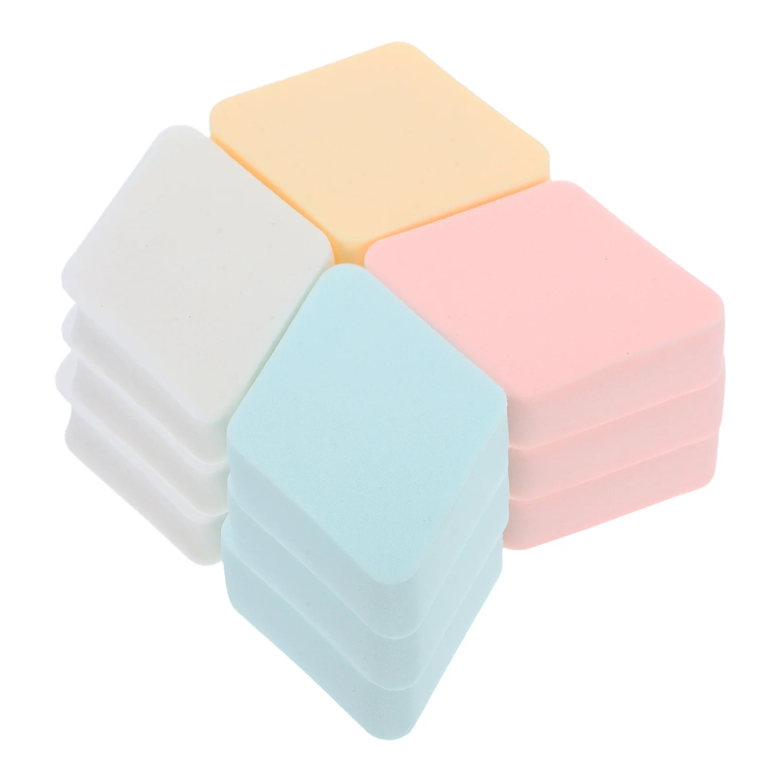 12 قطعة من وسادة مكياج الوجه المعينية أدوات نفخة البودرة خفيفة الوزن محمولة للمكياج وسادة مستحضرات التجميل المنتفخة