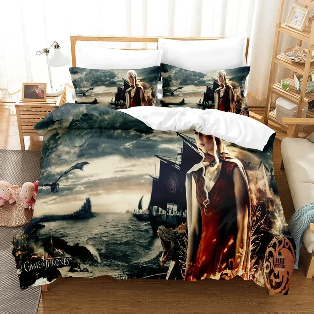 

got2 3D NEW Duvet Cover Pillowcase Bedding Set Adult Boy Girl Bedroom Decoration Children Single Double Large