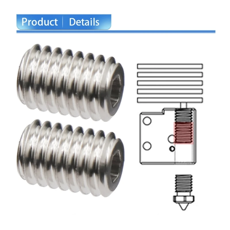 For CHT Nozzle Volcano Adapters Nickel Plated High Volcano Heating Block Nozzle Hotend Connector H8WD