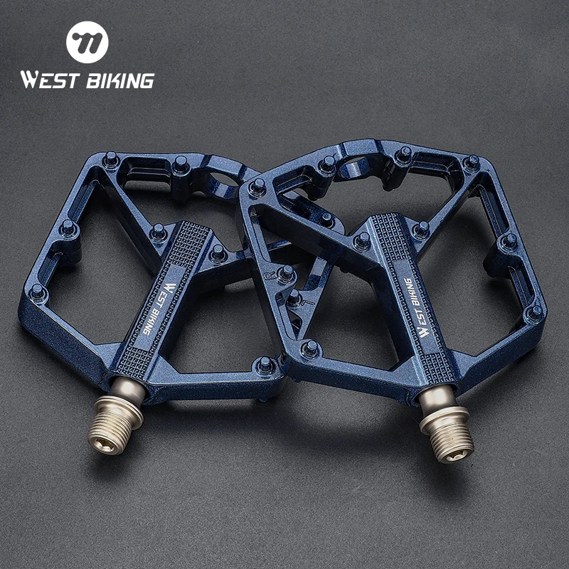 

WEST BIKING 3 Bearing Bike Pedals Ultralight Road Cycling BMX Pedals Mountain Aluminum Alloy Flat Pedals Bicycle Accessories