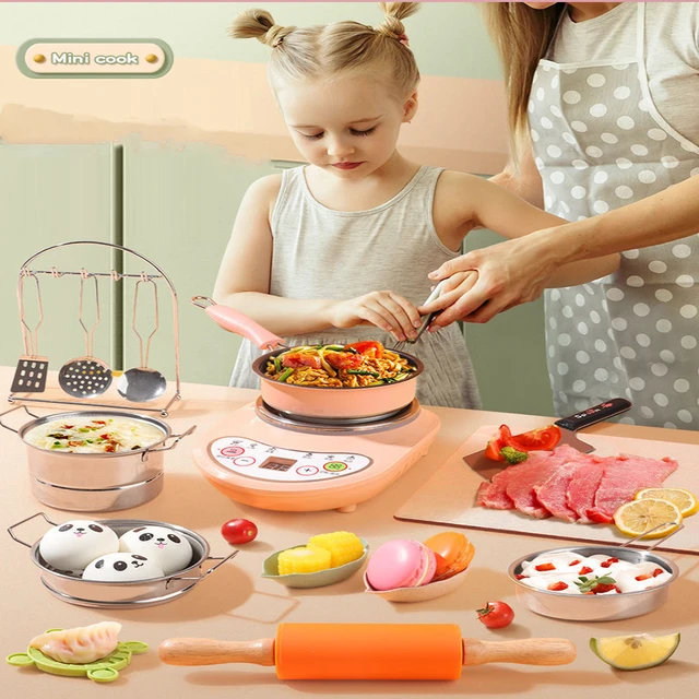 Children s Mini Kitchen Complete Cooking Girl Small Kitchen Set Children s Puzzle Play House Toys Real Cooking Food Set For Kids AliExpress 26