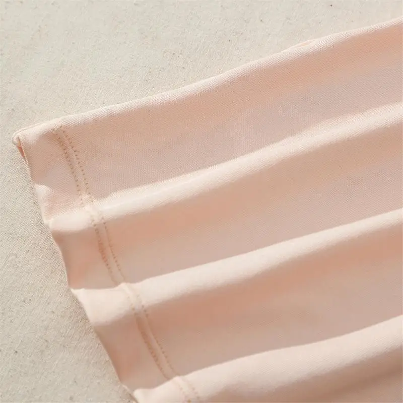 652F Falda deslizante para mujer en Color sólido, cintura encaje Floral, falda interior hasta rodilla, ropa para