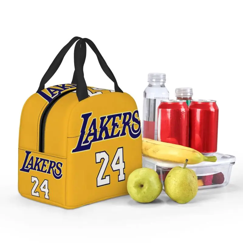 Basketball Sport Physical Culture Insulated Lunch Bag for Women Waterproof Cooler Thermal Bento Box Office Work School