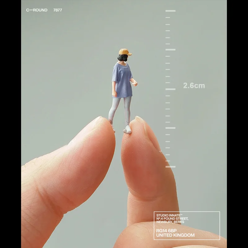 1:64 Anime Hoed Meisje Mini Pop Figuur Model miniatuur Fotografie rekwisieten Scène Model DIY Zand tafel landschapsarchitectuur ornament Gift