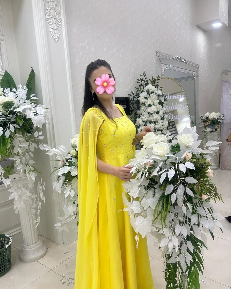 Jirocum فساتين حفلة موسيقية صفراء أنيقة مخصصة للنساء بدون أكتاف فساتين سهرة بطول الأرض مناسبة رسمية رداء حفلات