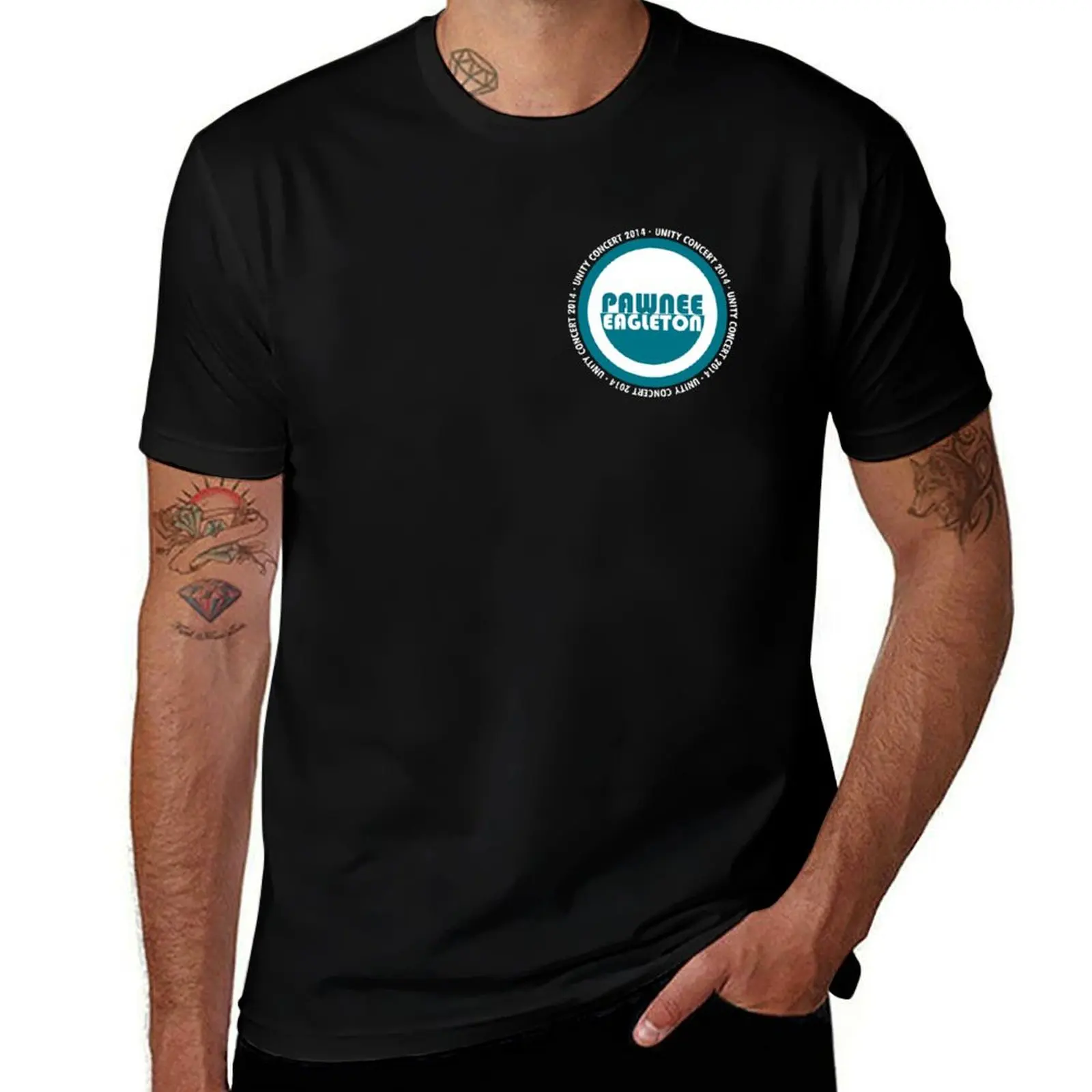 Pawnee-Eagleton Unity Concert 2014 (T-shirt à capuche de Ron) T-shirt de voyage à séchage rapide