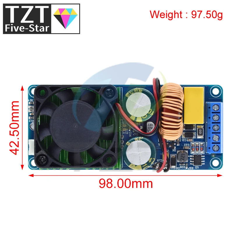 TZT HIFI Power IRS2092S 500W Mono Channel Digital Power Amplifier Board Class D Stage