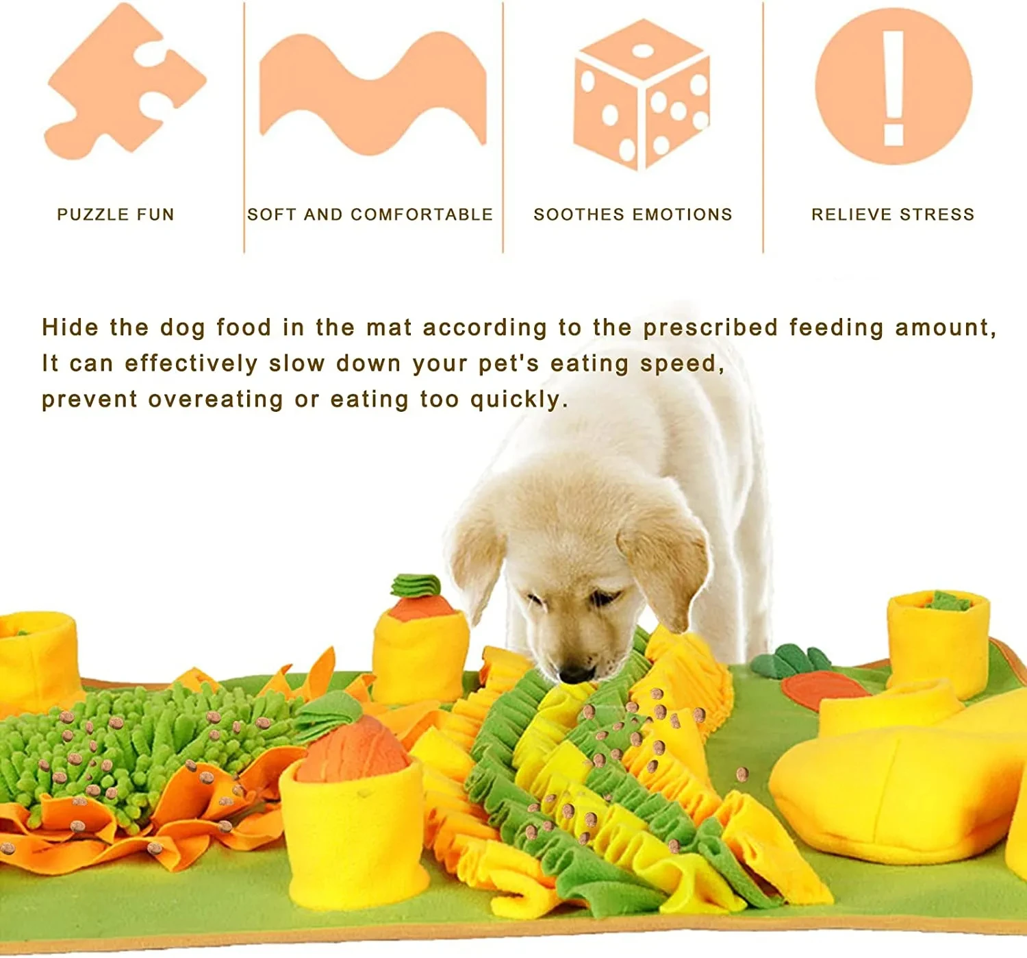 Imagem -04 - Cães Grandes Snuffle Mat Pet Leak Food Mat Anti-engafamento Mat Cobertor de Treinamento para Cães Brinquedo de Trabalho de Nariz Retentorna a Inteligência Alimentar