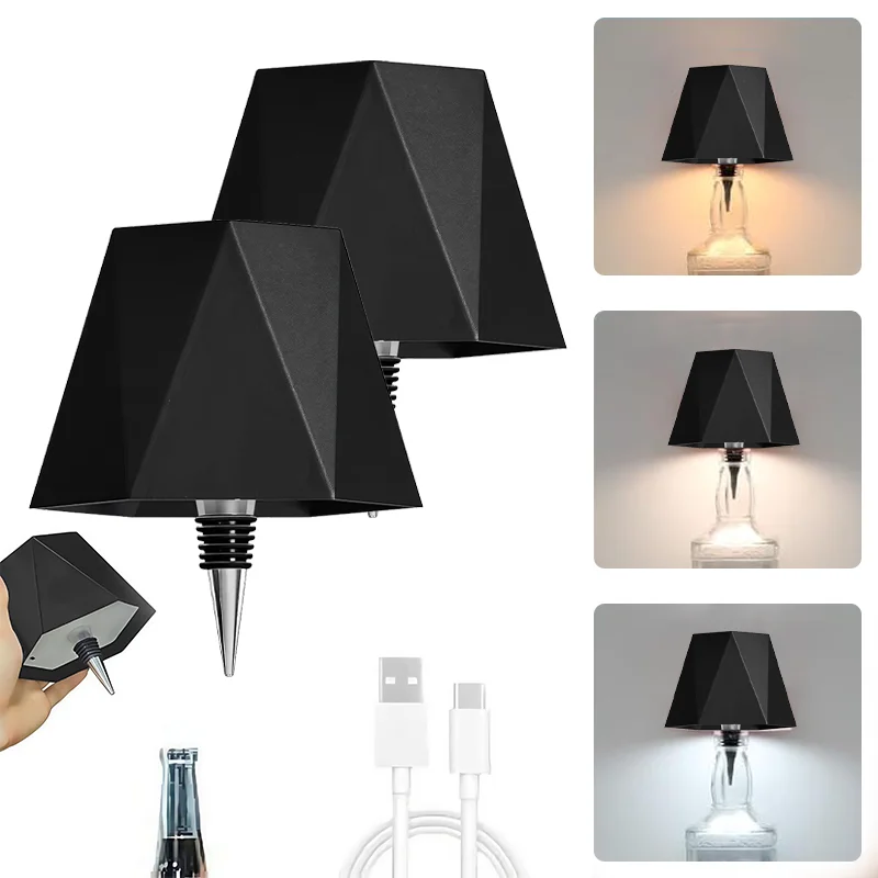 

USB diamond bottle table lamp touch stepless dimming dining room table lamp study nightlight is suitable for interior decoration