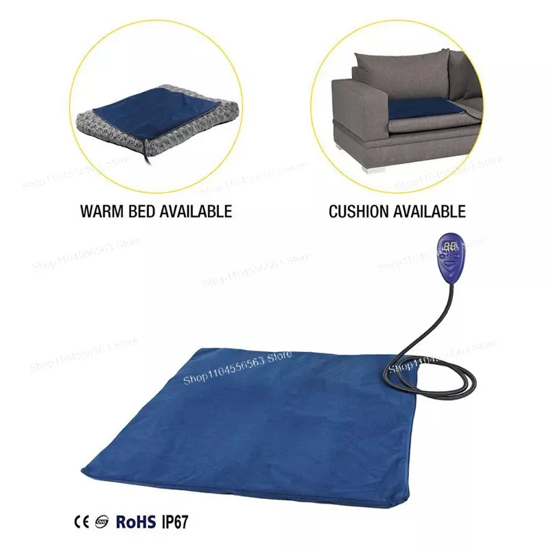 Pet Heating Mat Dog Cat Electric Blanket 50 x 50cm Cat Kennel Constant Temperature Heating Waterproof Anti-Bite Pet Heating Pad