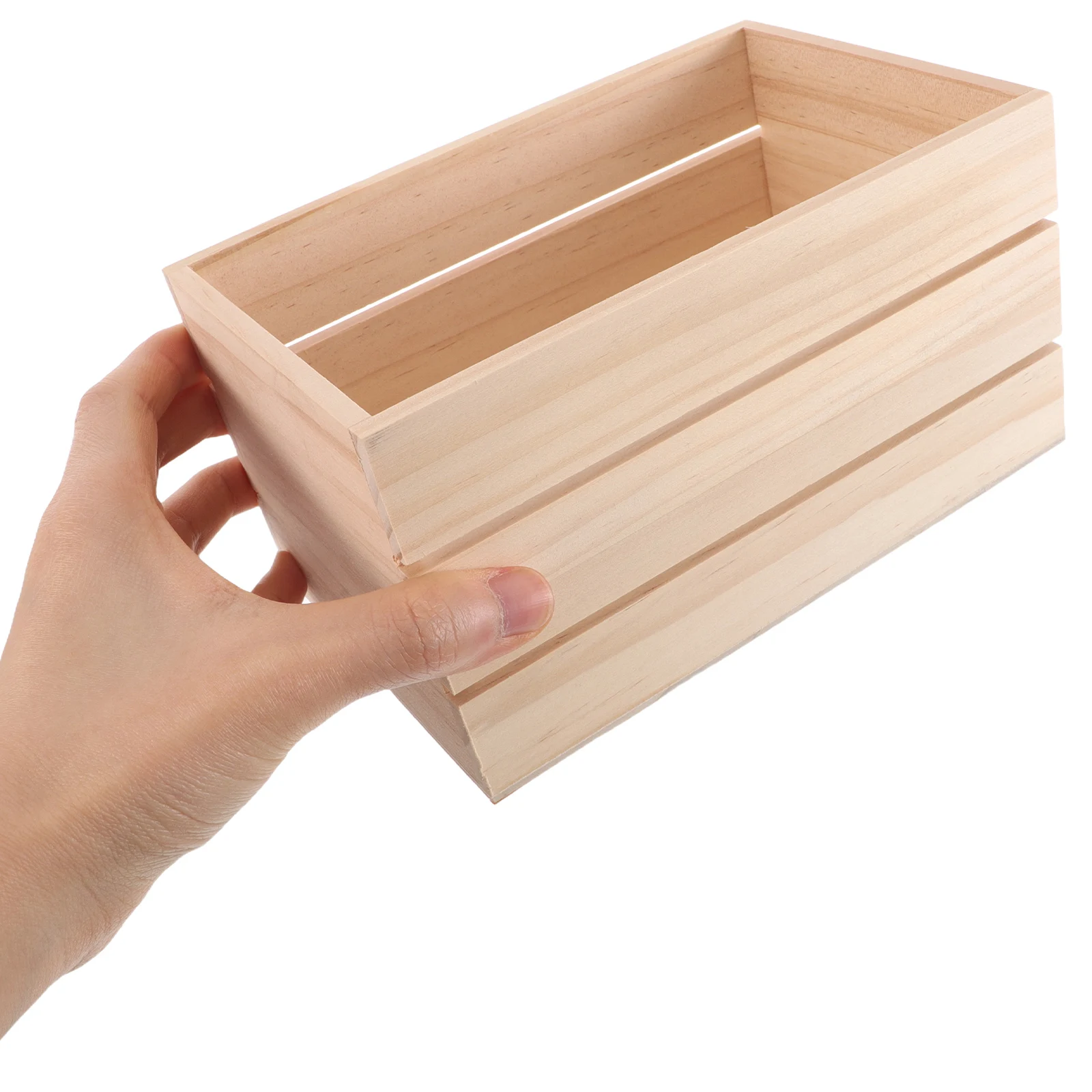 

1pcs Wooden Storage Box 12.5X9Cm Solid Wood Craft Organizer Desk Top Counter Multifunctional Decorative Basket Kids Books