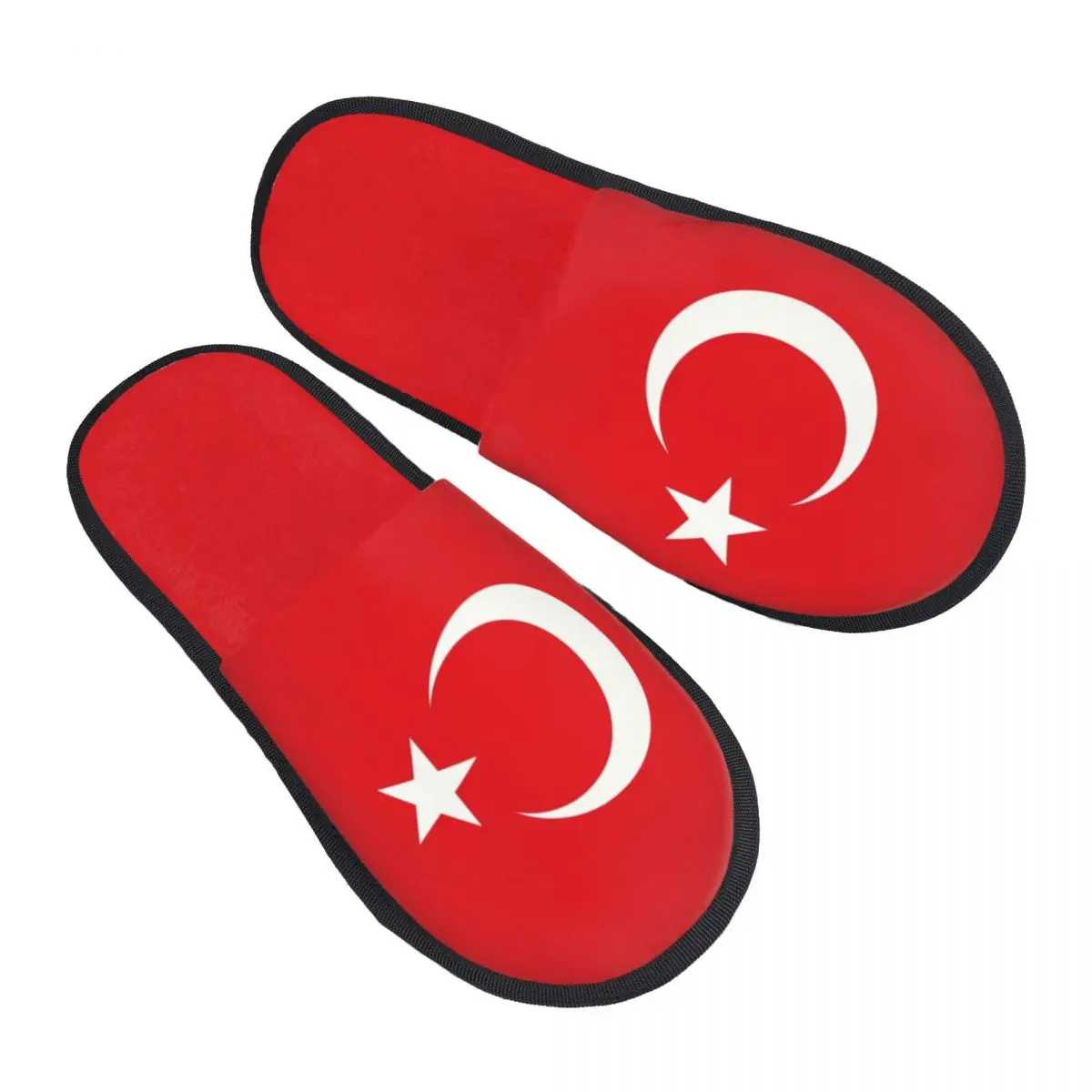 Custom Flag Of Turkey Memory Foam Slippers Women Cozy Warm Patriotism House Slippers