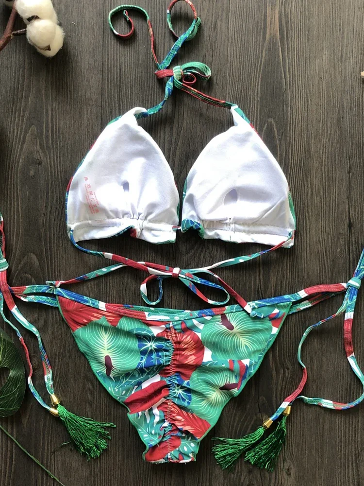 2025 Sexy Micro Bikinis Swimwear Women Swimsuit Push Up Biquini Bikini Set  Beach Wear Printed Bathing Suit Female