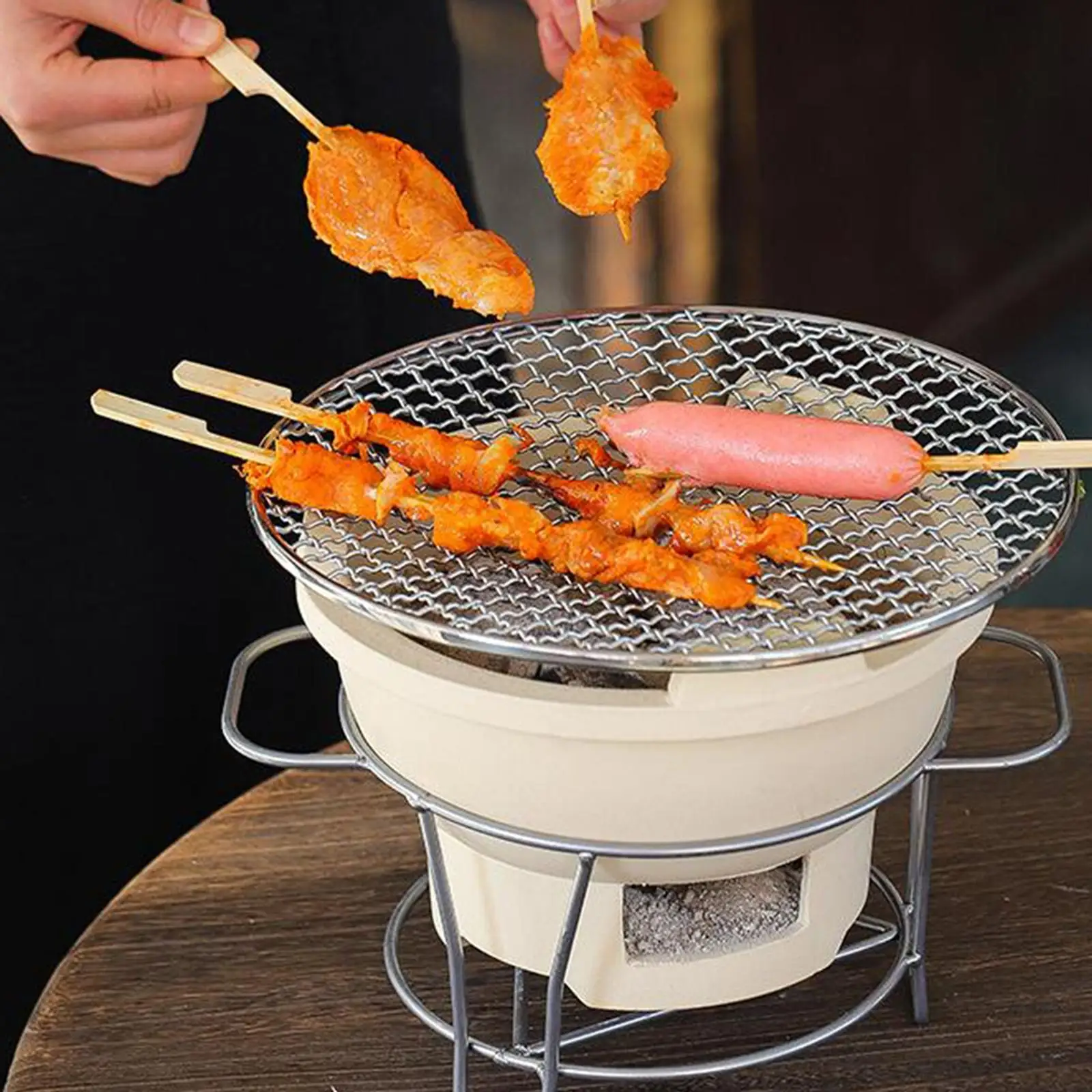 Portable Stove Stand Metal Barbecue Shelf, Burner Holder Stove Bracket Grill Rack for Camping, Outdoor Hiking, Fishing, Party