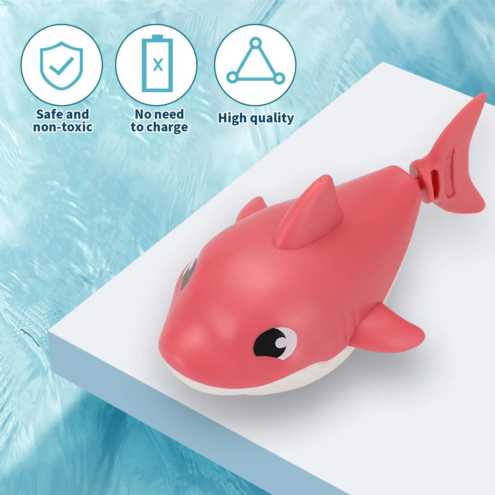 Baby Bath Toys Shark Baby Bathtub Toys Floating Wind Animal for Toddler 1-3 Year Old Bathtub Shower Birthday Christmas