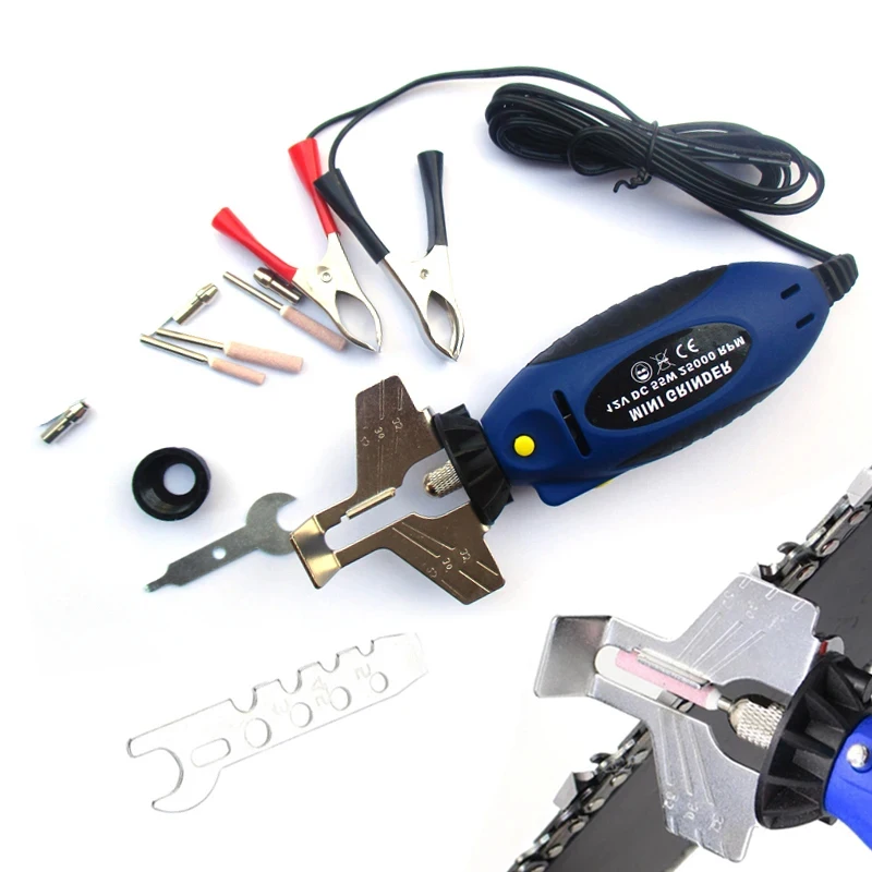 مجموعة شحذ المنشار الكهربائي ، مطحنة ، مجموعة ملحقات التلميع ، أداة سلاسل المنشار ، ملحقات الحفر الدوارة ، 12 فولت