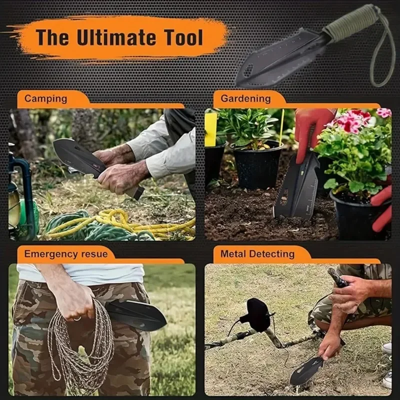 Portable Camping Hiking Shovel Multifunctional Manual Traveling Picnic Shovel Ordnance Survival Outdoor Equipment Gardening Tool