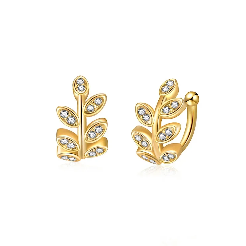 1pc Hot Sale Cute Metal Leaf Earcuff Clips On Earring for Women Girls No Fake Piercing Cartilage Earrings Ear Ring Without Hole