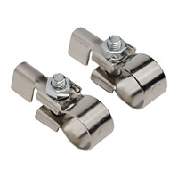 2pcs Car Buses Battery Cable Pure Copper Terminal Clamp Connector Negative Positive Terminal Clamp Connector