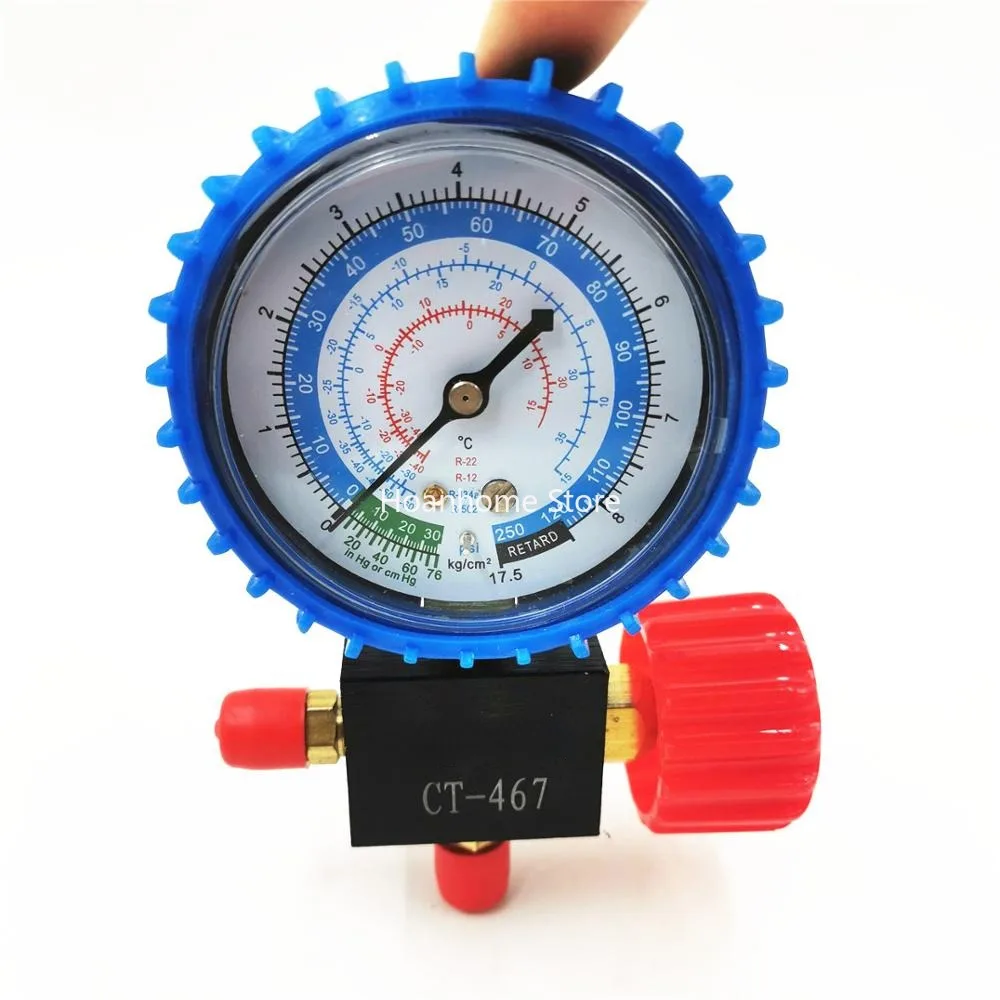 

R134a R404a R22 R410a Refrigerant Manometer Refrigerator, Air Conditioner, Car Refrigerant Manifold Gauge High/Low Pressure