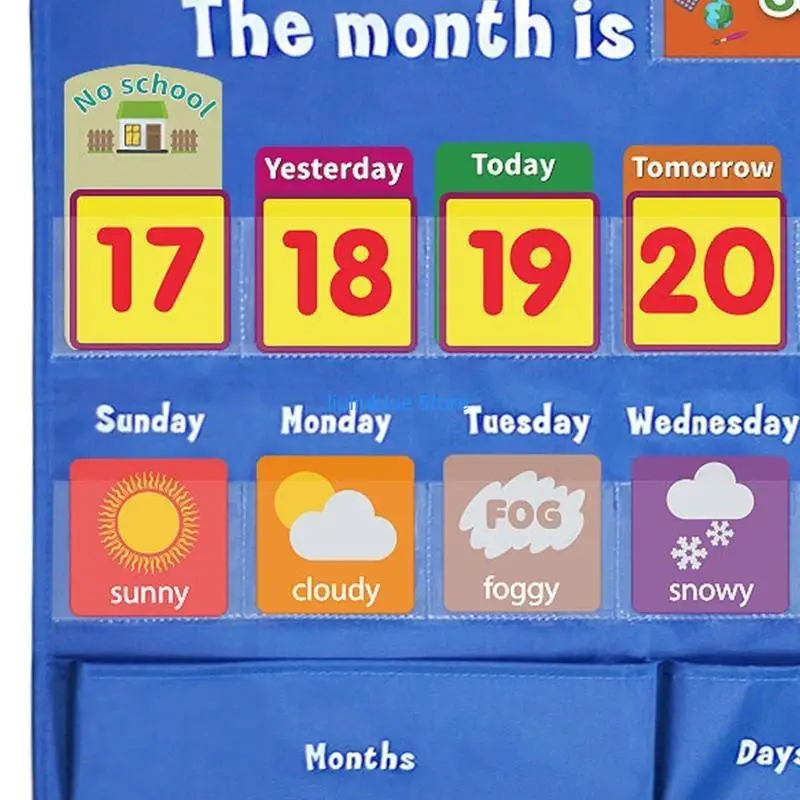 PVC ハンギングバッグ カレンダー 収納付き 天気認知 就学前 T 62CF