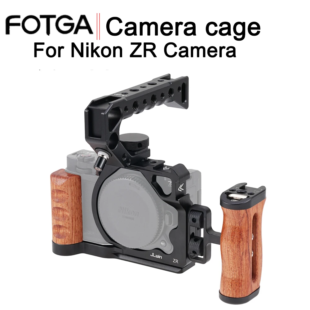

FOTGA Camera Cage For Nikon ZR All-in-one with Cold Shoe Cage with Arca Quick Release Plate For Microphone LED Light Vlogging