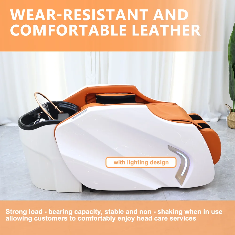 Electric Massage Shampoo Bed Steam Ambient Light Head Spa Hair Salon Washing Equipment