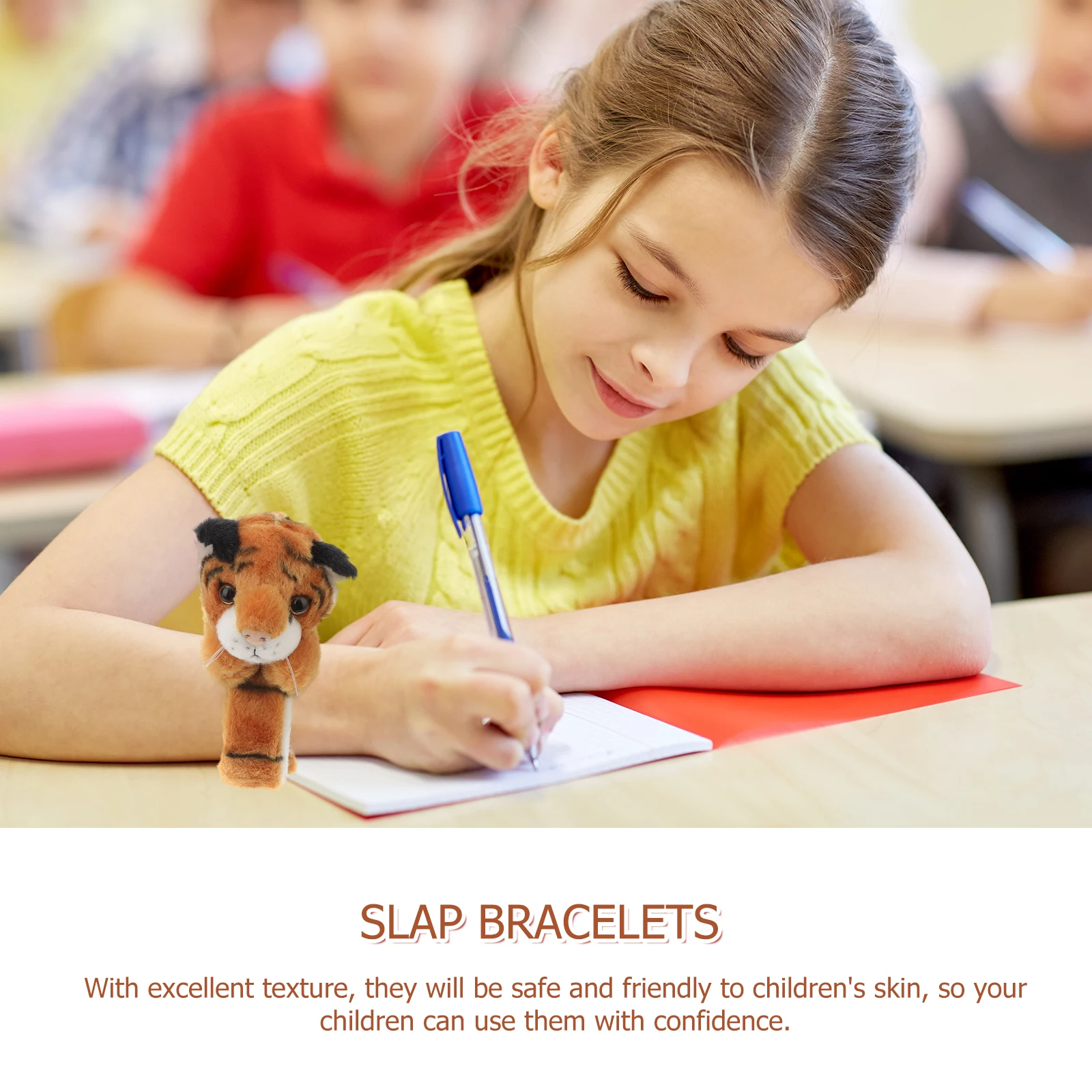 

Tiger Slap Bracelet Animal Design Kids Slap Bands Flexible Comfortable Wristband Kids Bracelets Bright Color