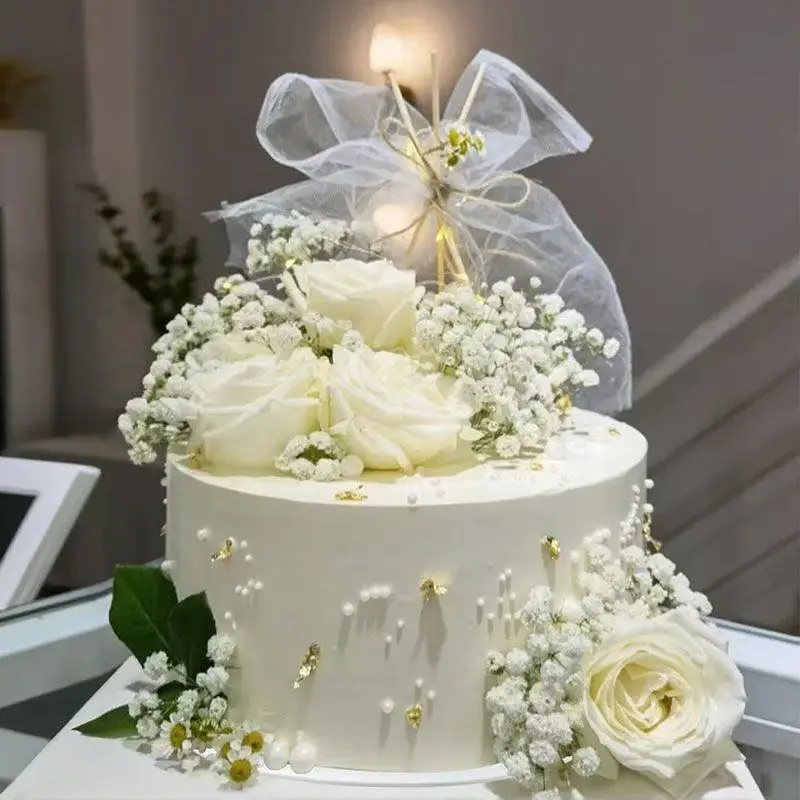 

Silicone Cake Model Rose Flowers Simulation Cake 6/8 Inch Man Made Fake Cake Cake Shop Decoration Window Sample Show Model